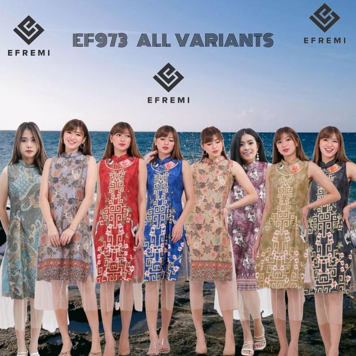 DRESS BATIK MODERN PARTY CHEONGSAM IMLEK QIBAO EFREMI EF973