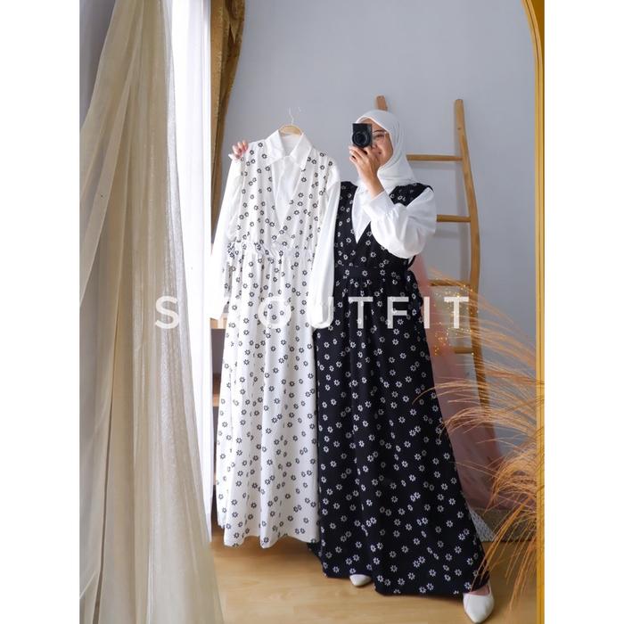 SEO BUNGA OVERALL DRESS || Overall + Inner