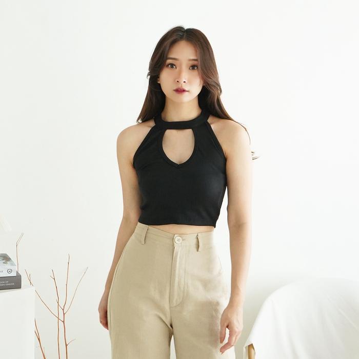 Korean Halter Tank top U-NECK Tanktop Crop Tank Top Basic Halter 178