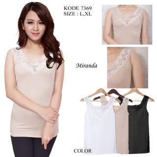 Tanktop Wanita / Tank Top V-Neck Renda -7369