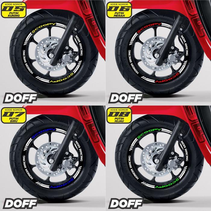 Stiker Lis Velg Honda Scoopy New 2020 - 2021 Velk 12 Inch Variasi