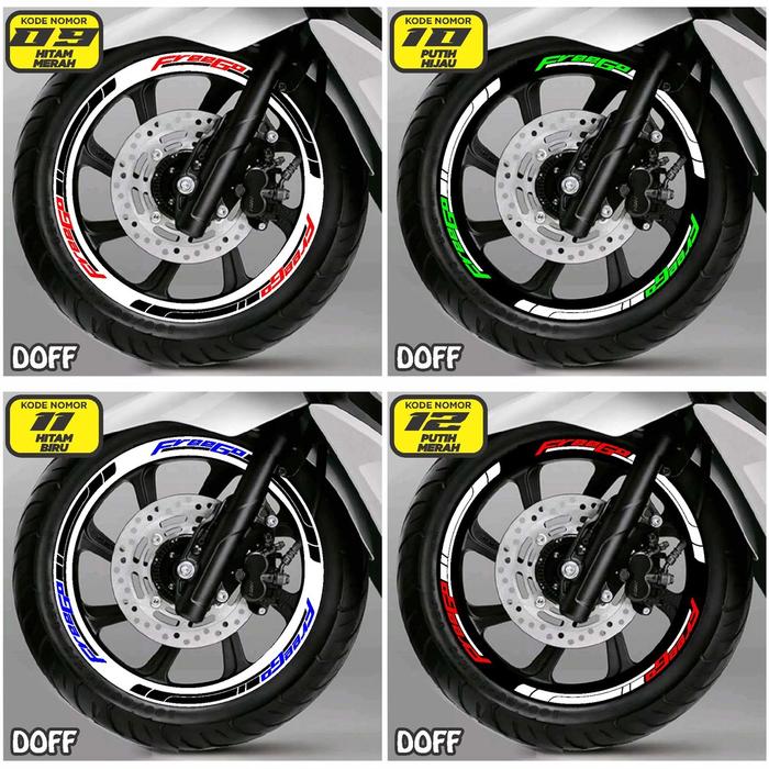 Stiker List Velg Yamaha Freego Variasi Velk 14 Inch Ar-01 Doff