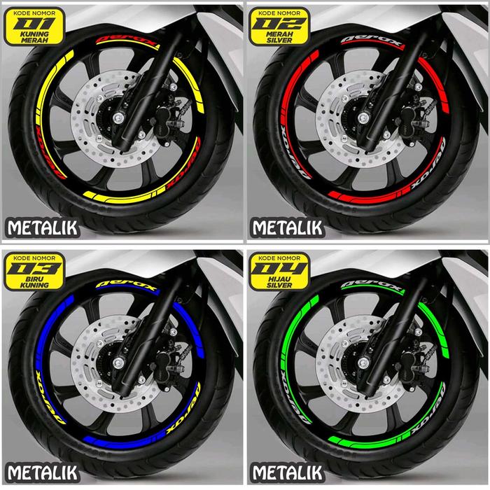 Stiker List Cutting Velg Yamaha Aerox 155 Variasi Pelk 14 Inch Ar-01