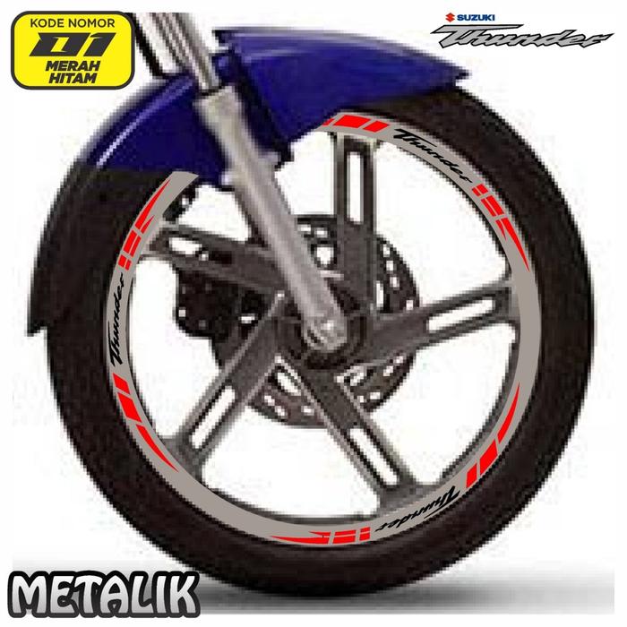 Sticker Cutting Lis Velg All Semua Motor Suzuki Thunder 125 Variasi