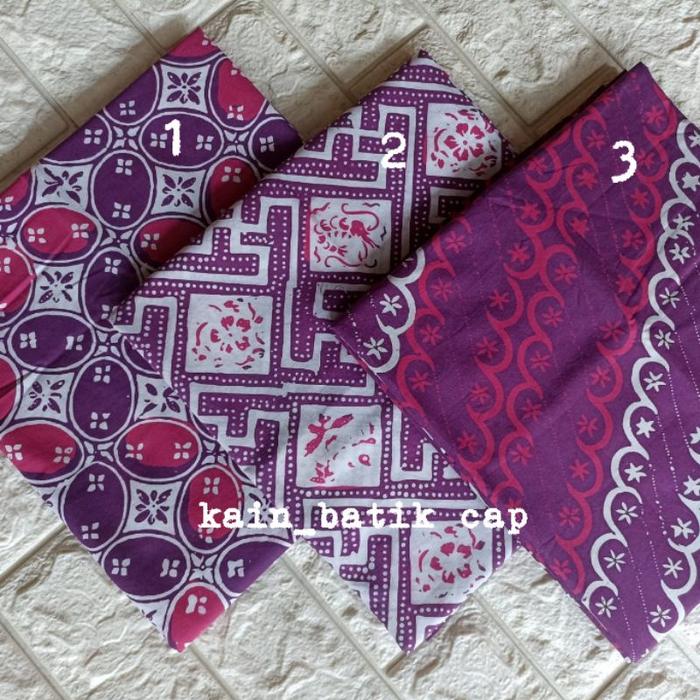 JJ880 Kain Batik Ungu Kain Batik Halus Kain Batik Pink Ungu Bahan