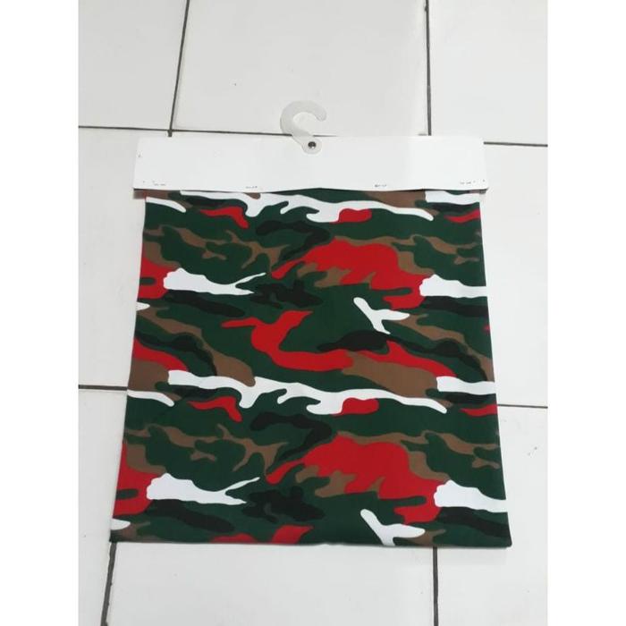 EJ985 bahan kain loreng laskar merah putih SALE