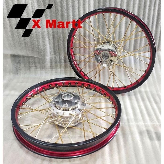Paket Velg Jari Jari MX King TDR 160 / 160 Ring 17 Twotone + Ban FDR +