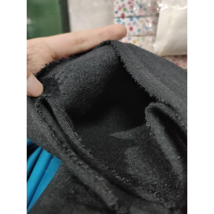 RT358 BAHAN KAIN FLEECE POLAR 1.8M EMEN SINGLE BULU HITAM OBRAL