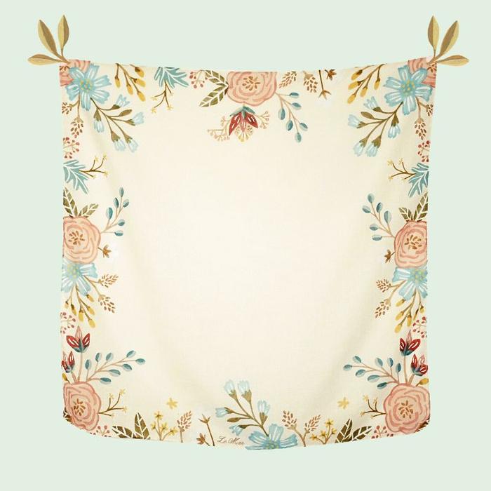 FH708 BOUQUET Scarf - CREAM OBRAL