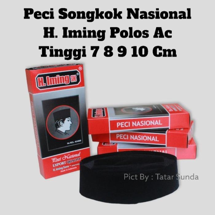 H Iming Songkok Hitam Beludru Premium Halus Lembut Premium Clas Tinggi