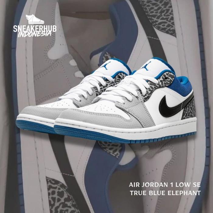 AIR JORDAN 1 LOW SE TRUE BLUE ELEPHANT PRINT