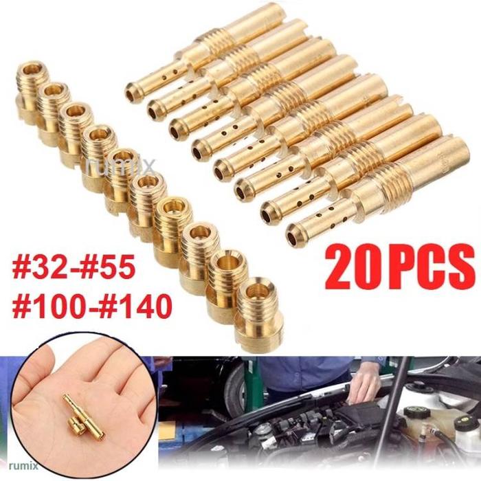 Sale Set 20pcs Mainjet Pilot Jet Main jet Spuyer Karbu  PE  D-Tracker