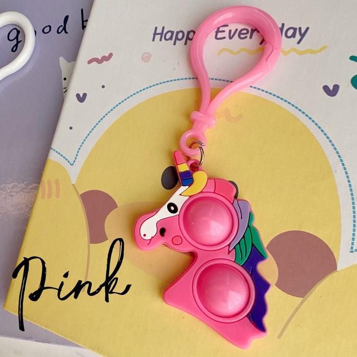 produk Berkattoserba Unicorn Push Pop It gantungan Kunci dan Tas