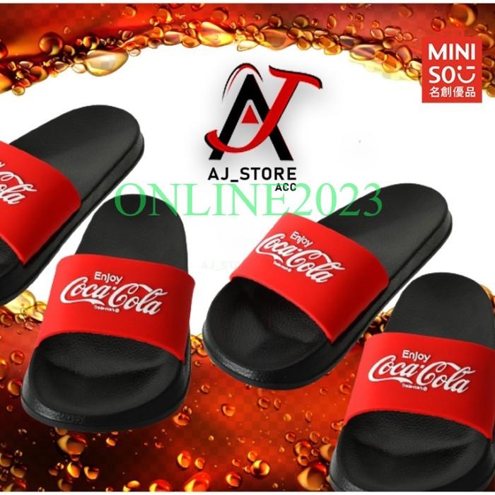 MURAH DISCON SANDAL COCA COLA PRIA UKURAN 41-42 MINISO