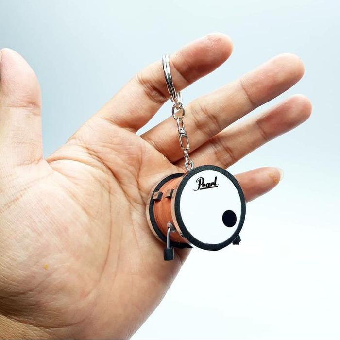 Promo Gantungan Kunci Miniatur Drum Pearl Natural Sovenir