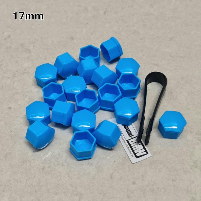 Penutup Baut Roda Velg BMW 20 pcs 17mm Biru