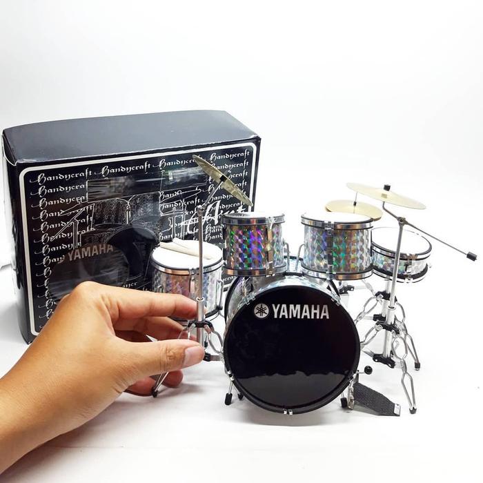 Promo Miniatur Drum Yamaha Silver