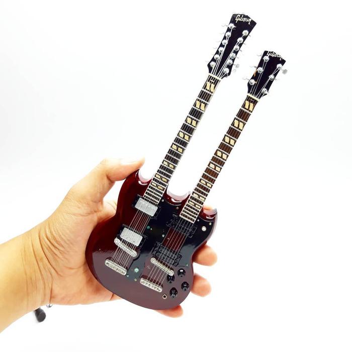Miniatur Gitar gibson sg eds-1275 double neck jimmy page led zeppelin