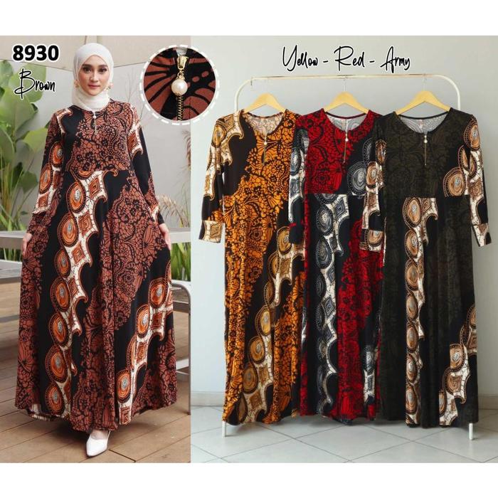 JJ311 GMPN - BAJU GAMIS WANITA TERBARU JERSEY BUSUI 8930 - BATIK