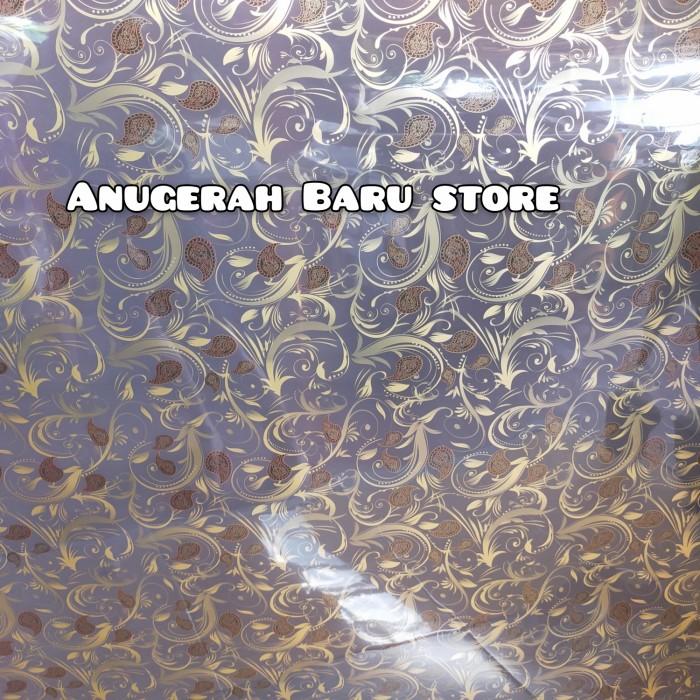 fiber pagar plastik penutup pagar hitam motif batik harga permeter