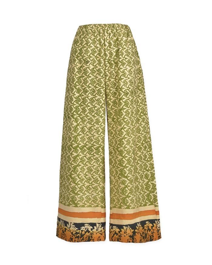 Lakon - Pajamas Pants Batik Kipas Women Green Pakaiankoe