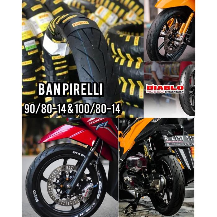 BAN PIRELLI RING 14 90-80 BAN PIRELLI 80-90 14 BAN BEAT BAN AEROX