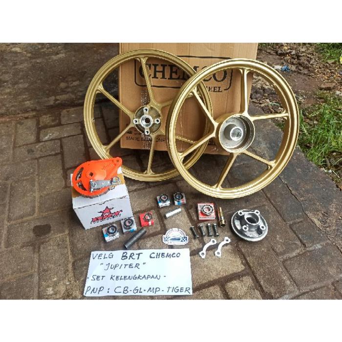 Velg BRT CHEMCO GOLD Full Set PNP CB GL MP TIGER RX-KING VIXION DLL