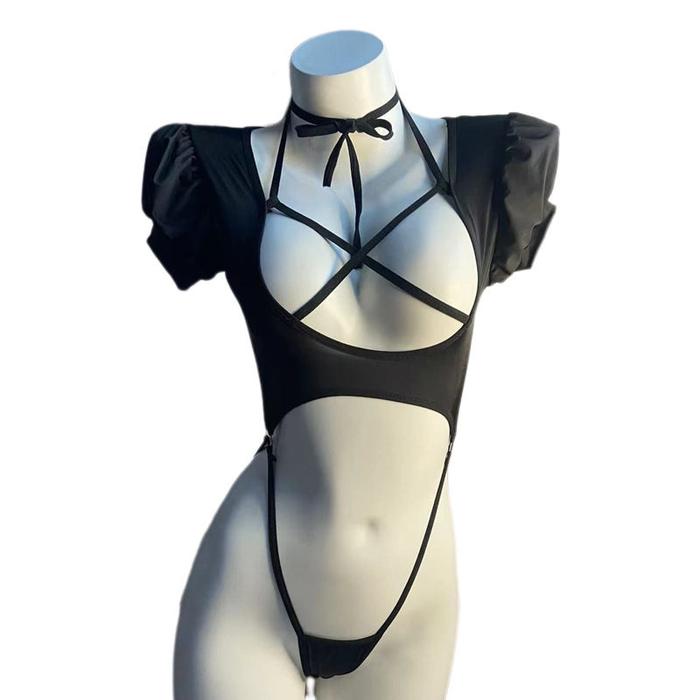 Sexy Lingerie Teddies Leotard Jumpsuit Halus lembut Bodysuit Lingerie