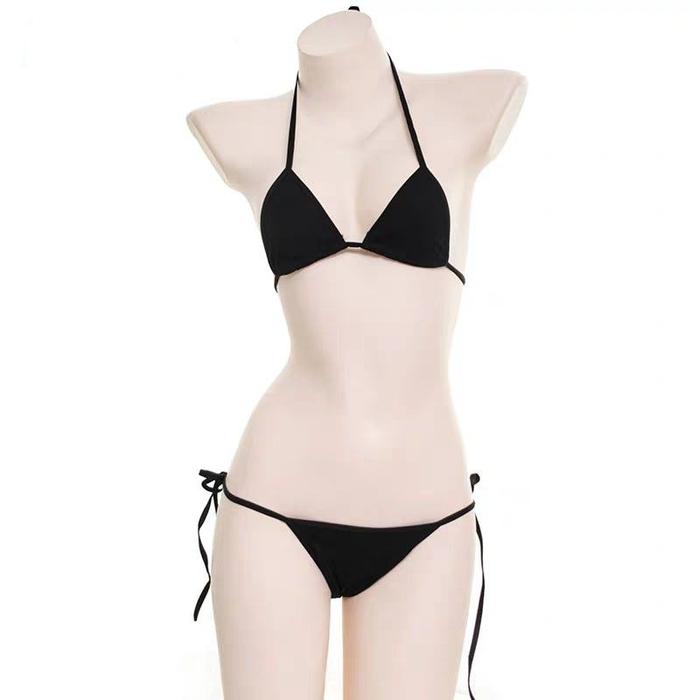 set Lingerie Mini Bikini Sexy Bra Set G String Tali Lingerie