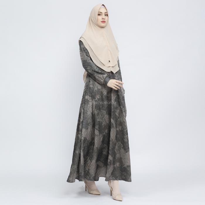 UKHTI MUNIRA - ALARA | GAMIS SATIN BORDIR | PREMIUM | DEWASA | TERBARU