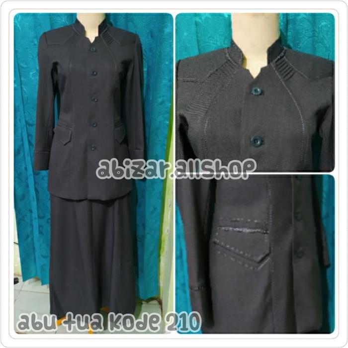 LE520 BLAZER SERAGAM GURU, DINAS, PEMDA KANTOR WARNA ABU TUA KODE 208,