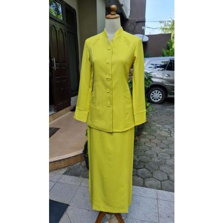 IA364 Blazer Seragam Kerja Hijau Igra Setelan Rok Dan Celana PROMO