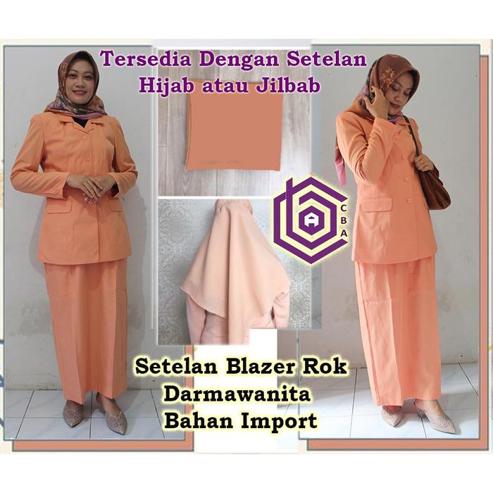 SZ814 Blazer dharma wanita Setelan Rok seragam Guru dan PNS-blazer