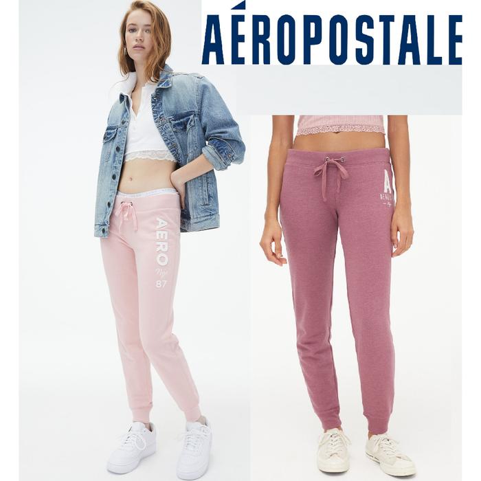 AEROPOSTALE Jogger Wanita High Quality Fleece Cotton Pink Celana Cewe