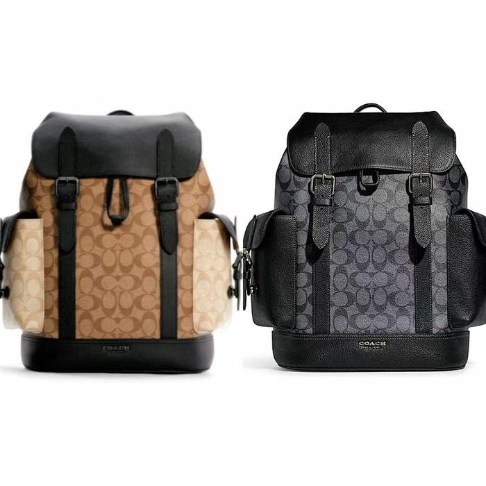 Coach 839  6018  Graham Backpack Real Leather Coated Canvas Men