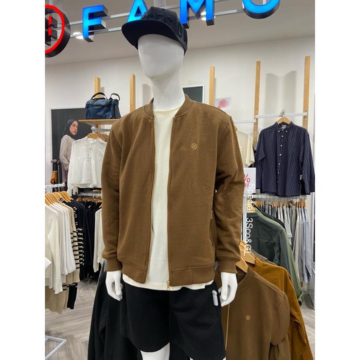 Jaket Boomber Famo Pria Cotton Textured Original READY STOK