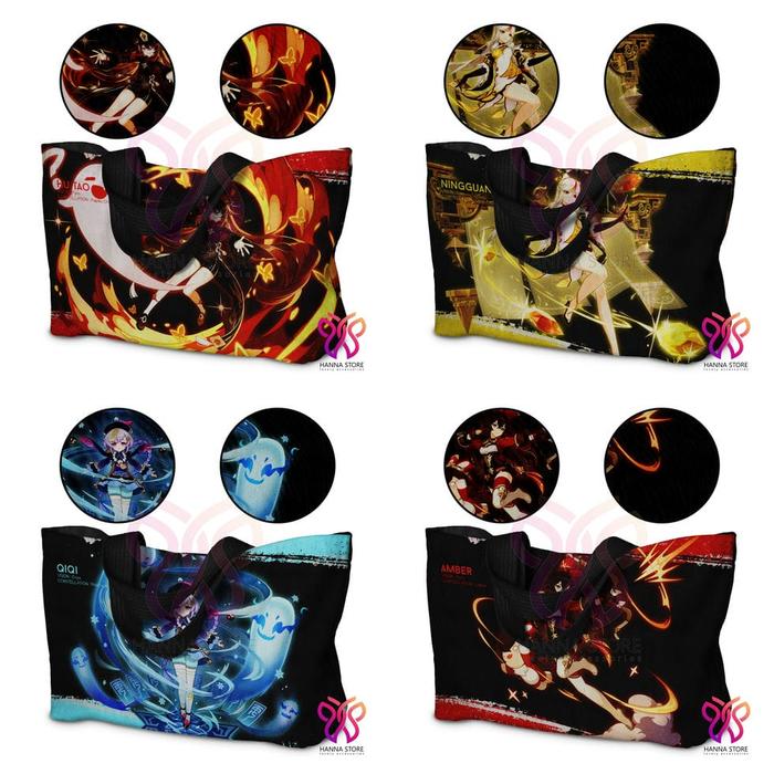 Tas Tote Bag Besar Souvenir Anime Gensin Impact