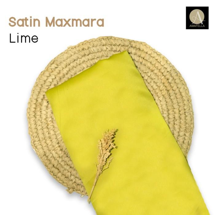 1/2 meter Kain Satin Velvet Premium Lime Bridesmaid
