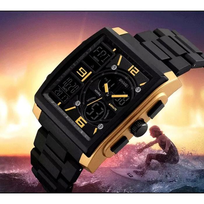Jam Tangan Skmei 1274 Tahan Air 50M Original Dual Time Kotak