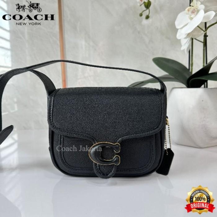 Tas Wanita Coach Tabby 19 Crossbody Bag Colorblock Black Leather