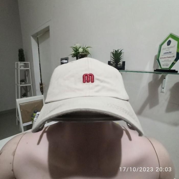 Topi katun G&P logo M second brand original stelan besi