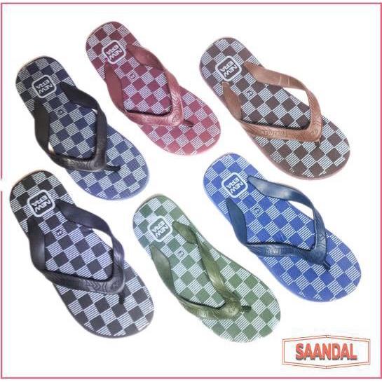 Produk New Era Moris Motif Kotak Sandal Jepit Pria Wanita Anak (BISA