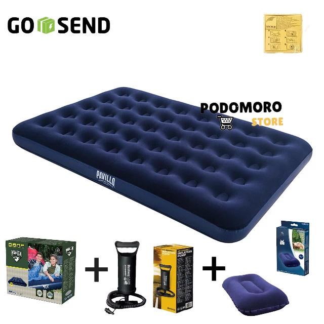 BESTWAY 67002 KASUR ANGIN DOBLE BIRU + POMPA TABUNG BESTWAY - KASUR SA