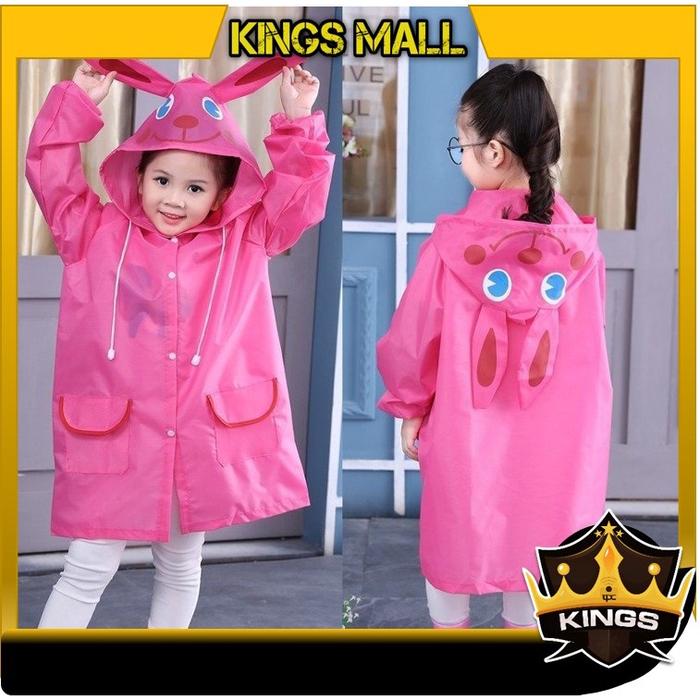 " KINGS - J5589 Jas Hujan Anak Hoodie / Jas Hujan Hoodie Motif