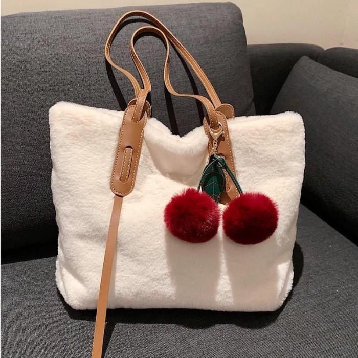 Totebag HM HnM tote bag Matt bulu Halus wanita Tas