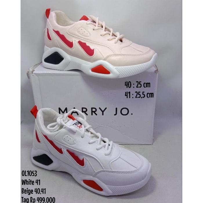 Produk (Size 40,41) SEPATU SNEAKERS PUTIH NEVADA MARRY JO WANITA