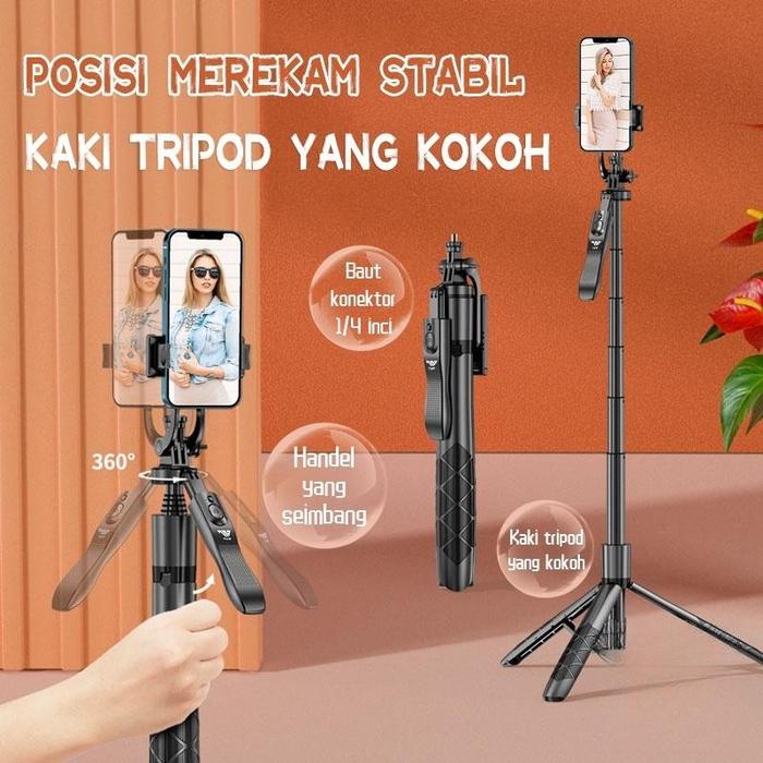 L16 Tripod Bluetooth Selfie Stick Remote Tripod HP Kamera DSLR Tripod