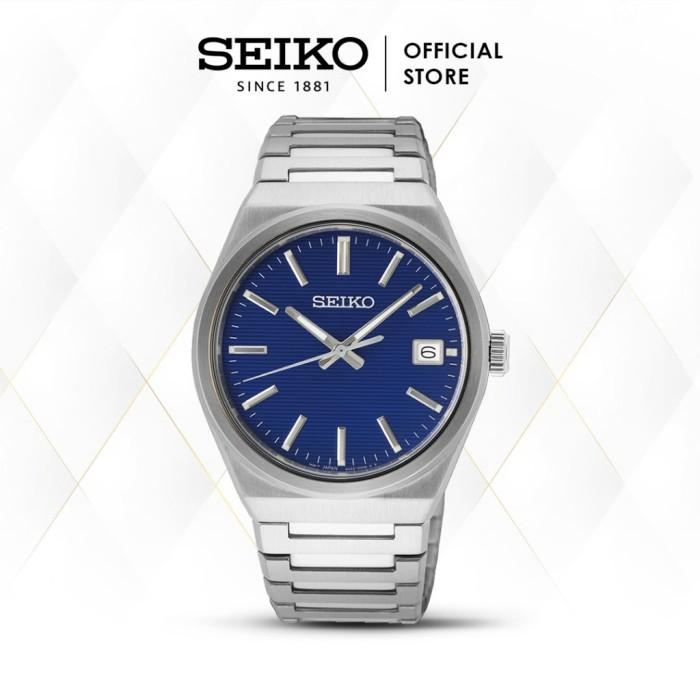 Seiko Classic SUR555P1 SUR555P Men Blue Dial Stainless Steel Strap