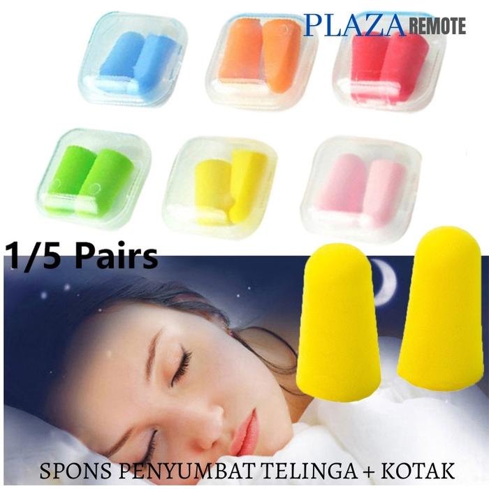 Promo SPONS  BUSA PENYUMBAT TELINGA UNTUK PEREDAM SUARA SET ISI 2 PC