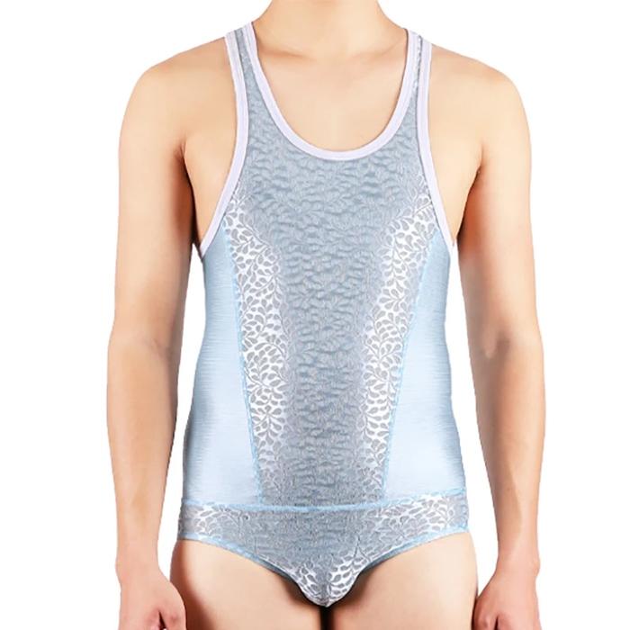 Pakaian Dalam Pria Leotard Celana Kodok Singlet Bodysuit Musim Panas